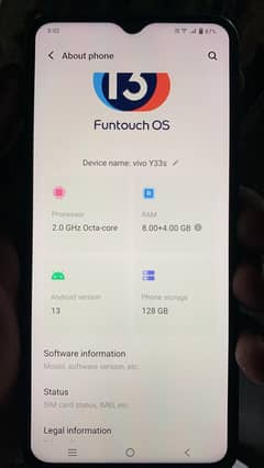 Vivo Y33s 100%ok