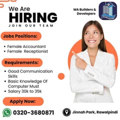 Accountant Jobs - Receptionist Jobs - Female Jobs - Office Work