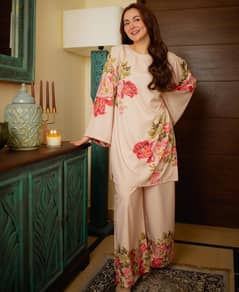 2 PSC Women's Stitched Printed Cord  Set