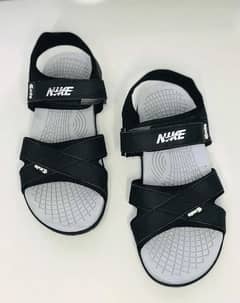 Men's Elastic Fibre Casual Sandals, Black Kitto