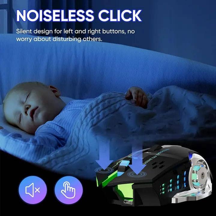 wireless Mouse 6 BUTTONS GAMING MOUSE Adjustable DPI 3