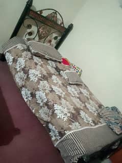 single Iron bed for sale without mattress
