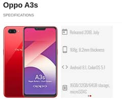 oppo a3s 2018 screen changed pta 4320 mah battery
