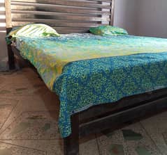 Iron King Size Bed with mattress