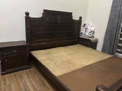 Wooden bed set