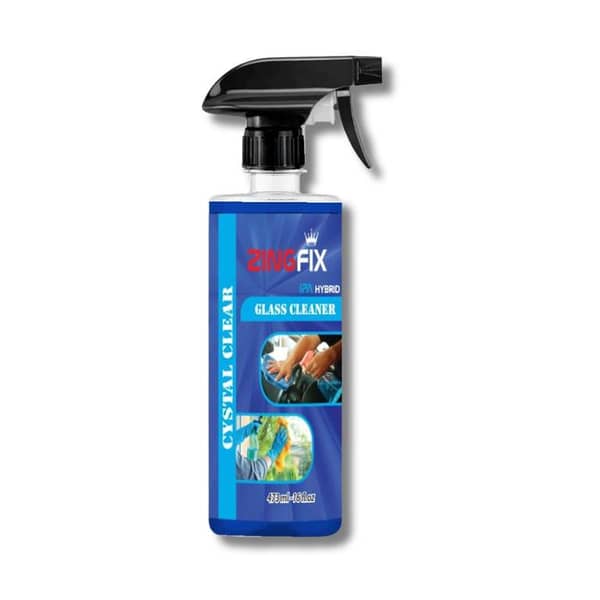 Zingfix Glass Cleaner – IPA Hybrid Formula – 473ml | Streak-Free Clarity & Fast-Drying Finish
