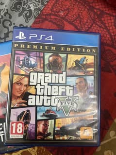 GTA V (Premium Edition) for PS4 - like new condition.