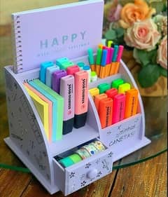 wooden stationary holder 
