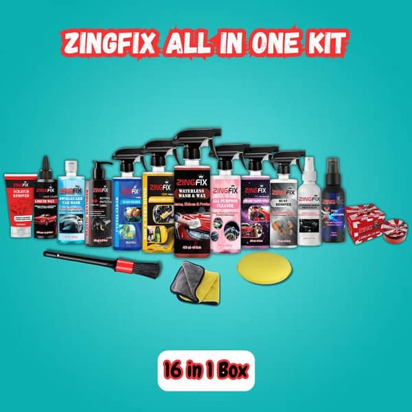 Zingfix 16-in-1 Car Detailing Kit – Comprehensive Care for Your Vehicle Inside and Out