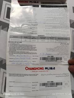 warranty card k sath big indoor wala 1.5 ton ac changhong ruba