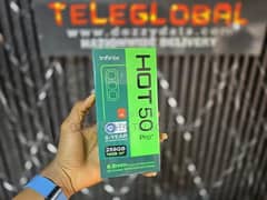 infinix hot 50pro plus 8+8-256gb titanium grey color Box pack