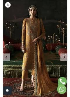Emaan Adeel designer 3 piece Fancy dress