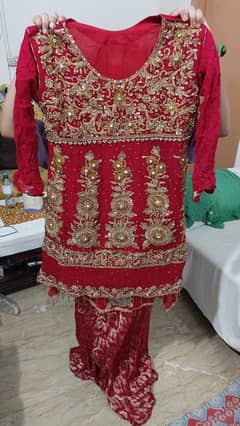 1 time used dress shirt with gharara and duppata