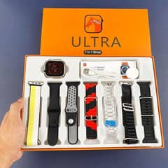 Ultra Smart Watch With Multicolor Straps
