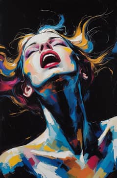 Oil painting || painting ||  hand made ||  colors lighting girl