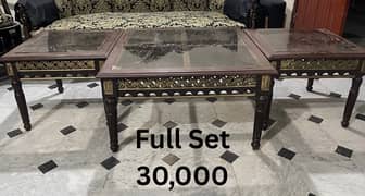 Dressing Table With Mirror And Full Set Of Tables And Two Side Tables