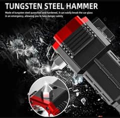 USB rechargeable flashlight  with safety hammer