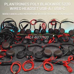 Plantronics BlackWire 5220 5210 5200 USB Noise Cancellation Headset 2