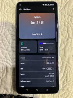 oppo Reno 11f 5g| 8 RAM| 256 STORAGE|