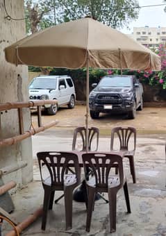 Outdoor Table Chair and Umbrella Set