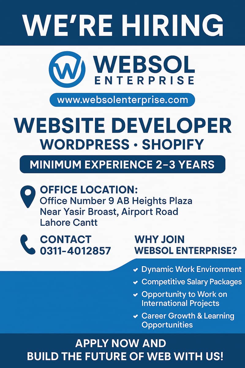 Website Developer Office Based 0