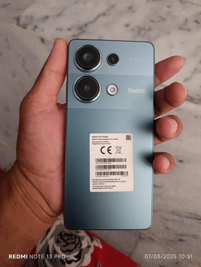 redmi note 13 pro 8/256 new condition complete box 6 month warranty