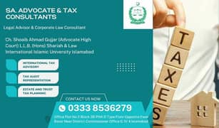 Advocate Islamabad/FBR Compliance, Income Tax Returns, Sales Tax