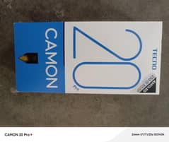 Tecno camon 20 pro complete box 10/8 condition
