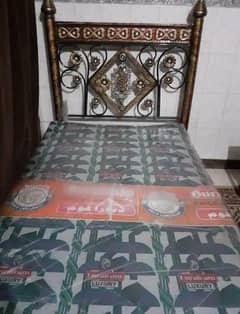 iron single bed without mattress