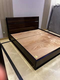Bed with side tables and mattress for sale