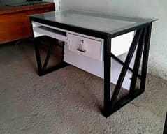 Brand New Office Table With 8mm Glass Top.