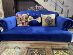 Blue Royal Sofa Set six seater