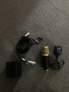 BM-800 mic with cables + phantom power with XLR Cables