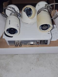 used 4cctv camera complete setup