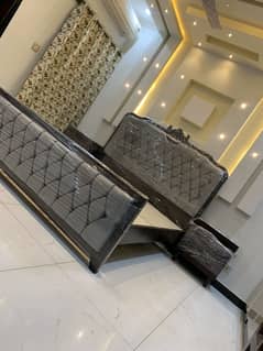 Brand new bed with side table