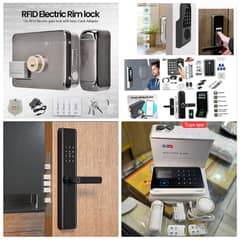 smart hanlde electric main gate door lock home burglar alarm system