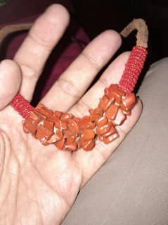 REAL RED JASPER CHIPS NECKLACE