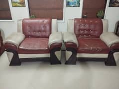 Red and Cream beautiful sofa set
