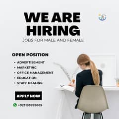 Jobs Available For Male and Female in Lahore