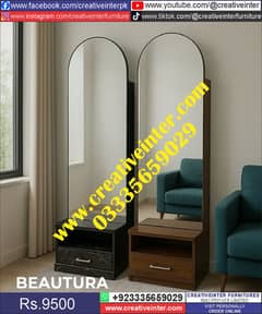 dressing Double bed set single almari cupboard sofa cum side jahez