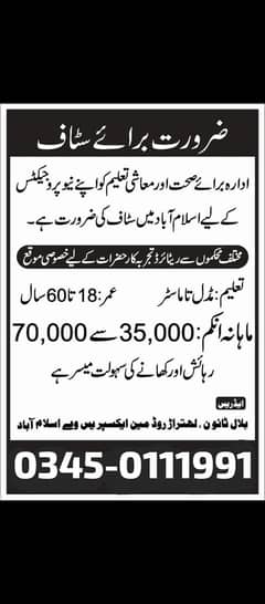 Office Staff Required Retierd/Civil