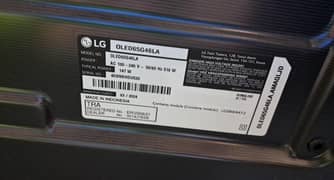 65 INCH LG OLED 4K G4 WIFI SMART 2160 3840