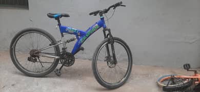 caspain cycle with both gears , both suspension and and front disk
