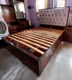 Wooden Furniture Set (without Side Table and Matres) and other's item.