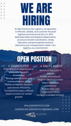  WE ARE HIRING – Join Our Logistics Team! 
