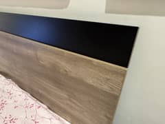 Habitt's bed set with dresser is on sale.