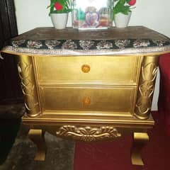 Double bed with 2 side tables And Dressing table