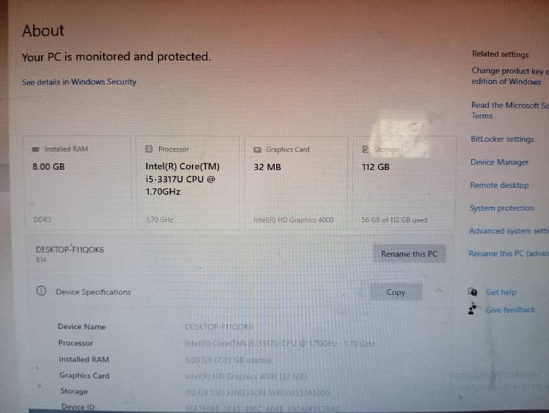 core i5 3 generation 8 GB Ram DDR 3 HD Graphics 4000 0