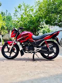 honda CB 150  red color swabi register special number 1400