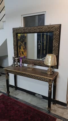 Console Table  with Frame Mirror